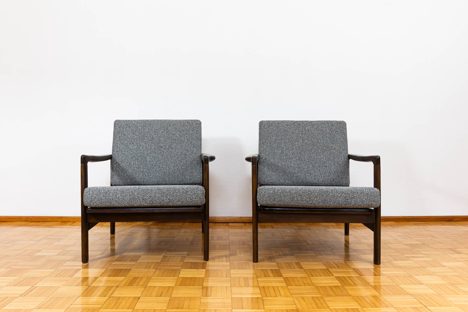 Pair of mid century armchairs "b7522 " by zenon bączyk, poland, 1960's
