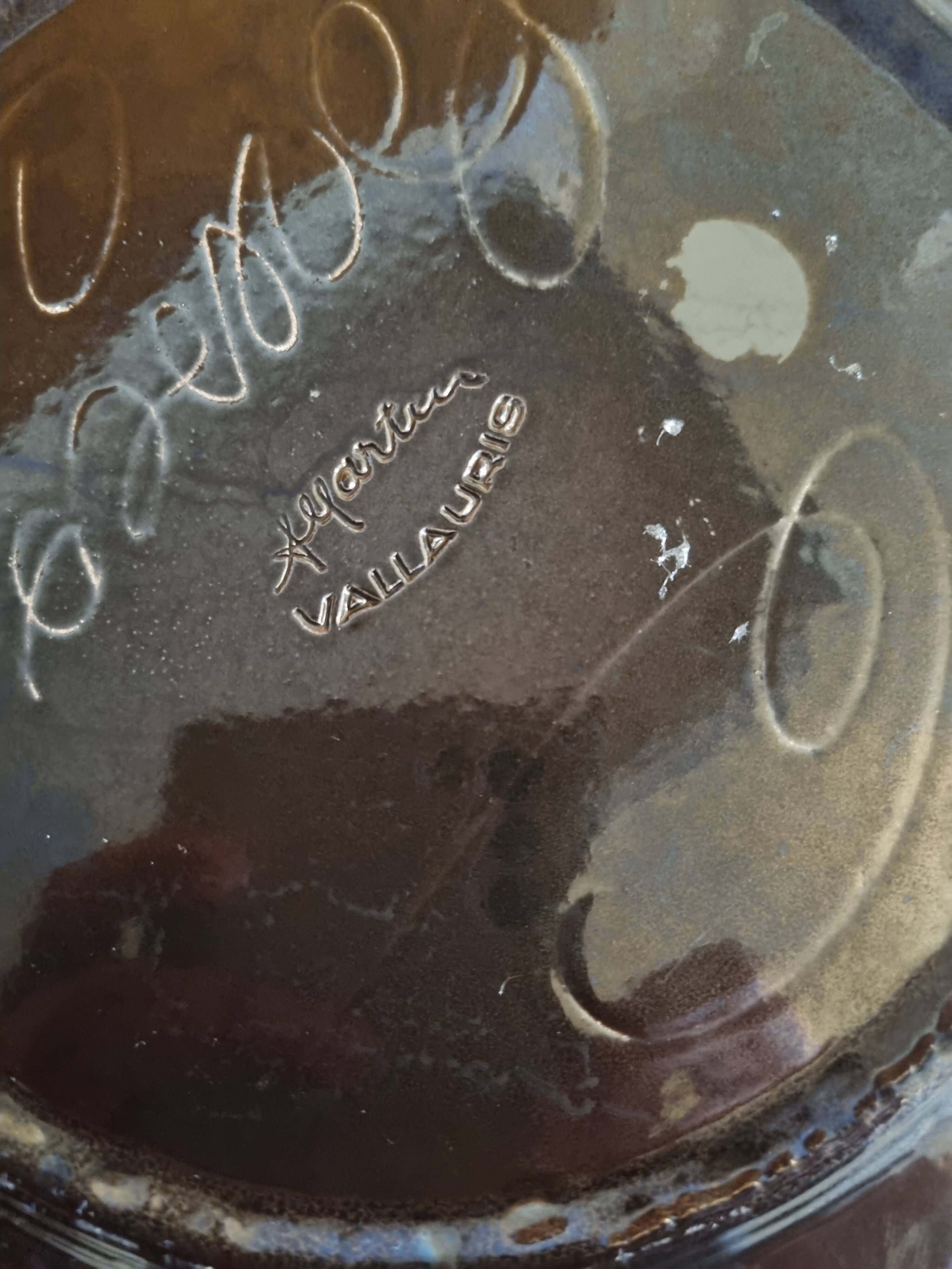 Ceramic plate from Brescon A Martin Vallauris with Wheat Ear motif