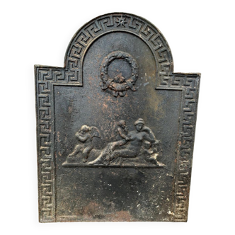 Cast iron fireplace plate