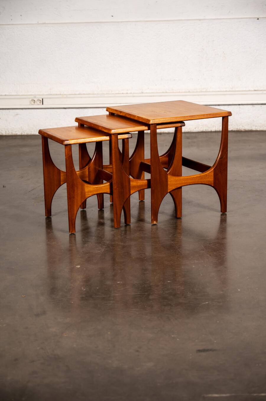 Teak nesting tables