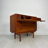 Commode secrétaire en teck danois vintage des années 1960 par Børge Mogensen