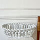 Woven ceramic fruit bowl