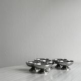 6 coupelles sur pied en inox style Letang Remy