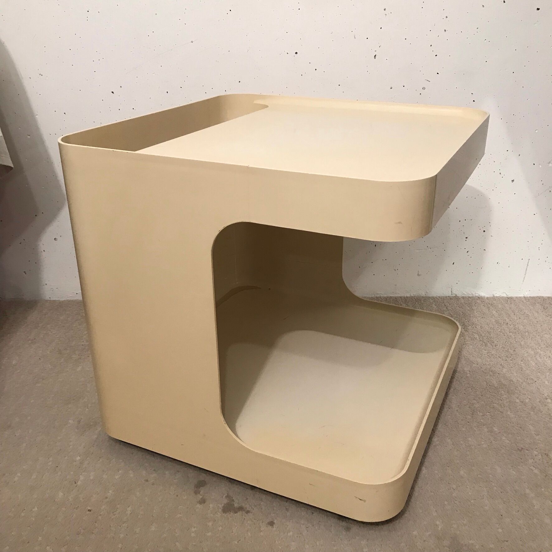 Pair of sofa ends or side tables , Marcello Siard , Longato Padova 1970