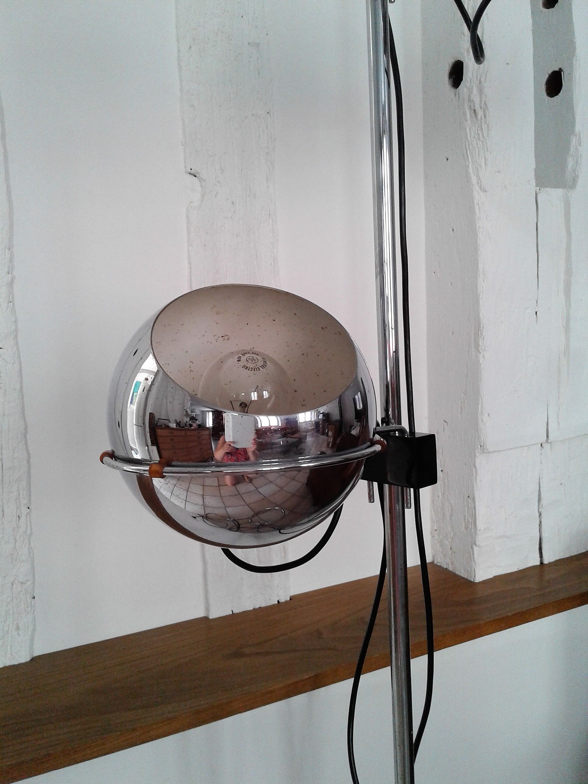 Floor lamp Reggiani "eyeball" chrome
