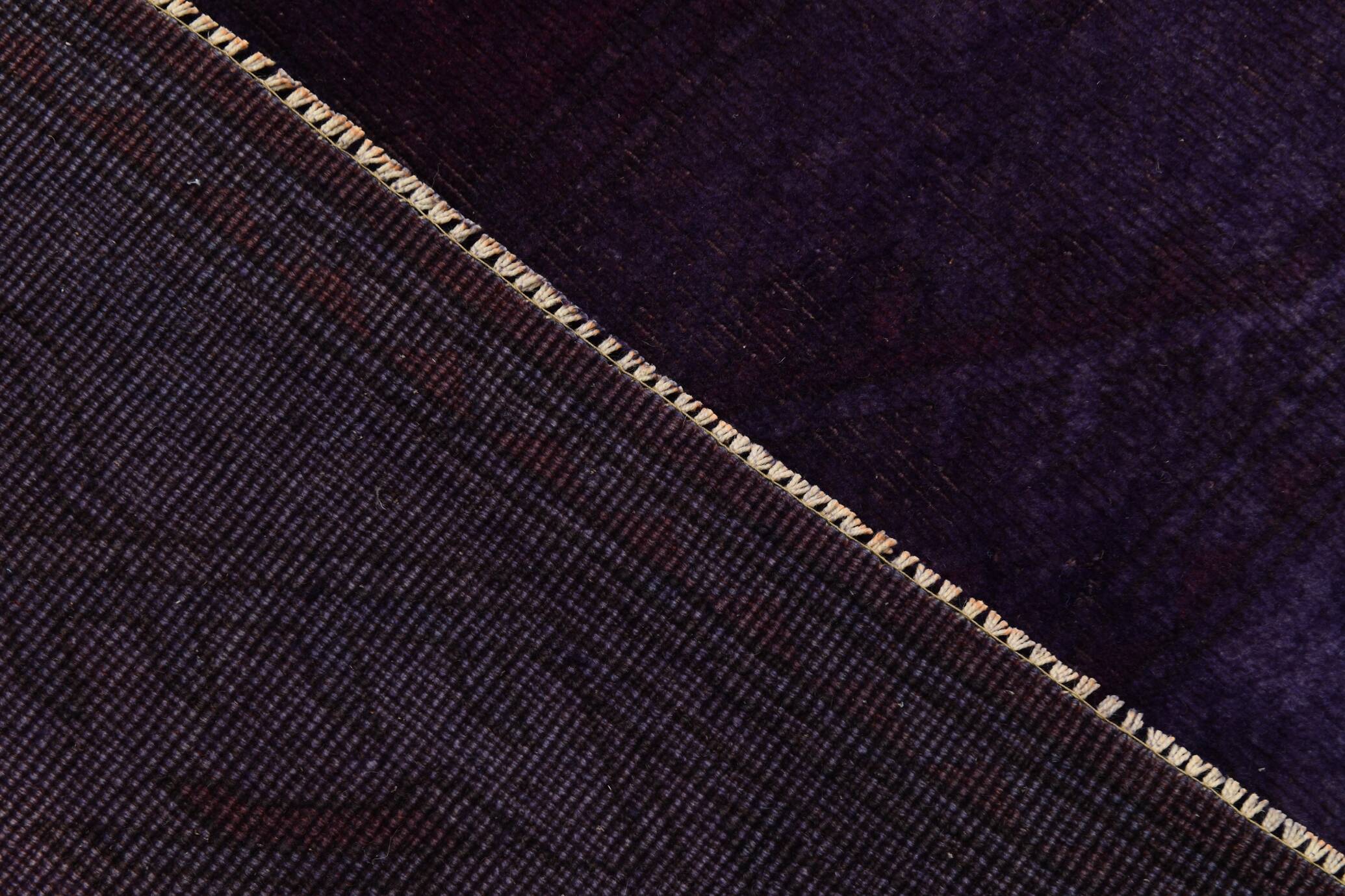 7x10 Dark Purple Turkish Vintage Rug, 215x292 Cm