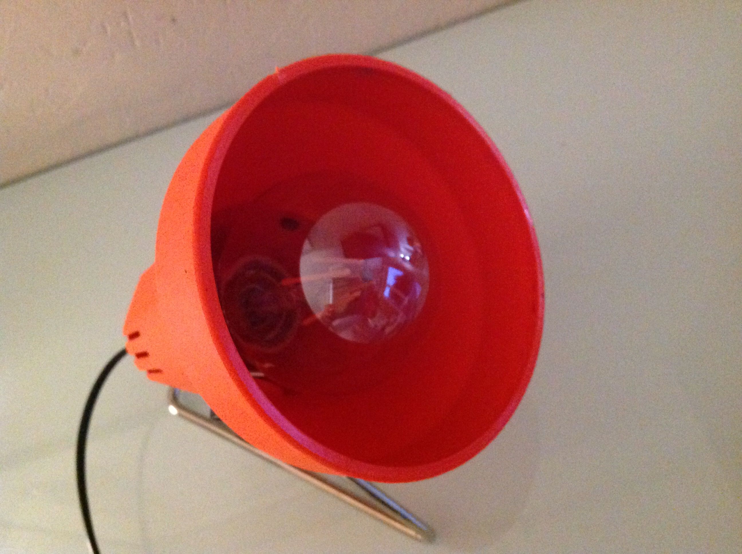 Orange infrared lamp by Condel / vintage 70s