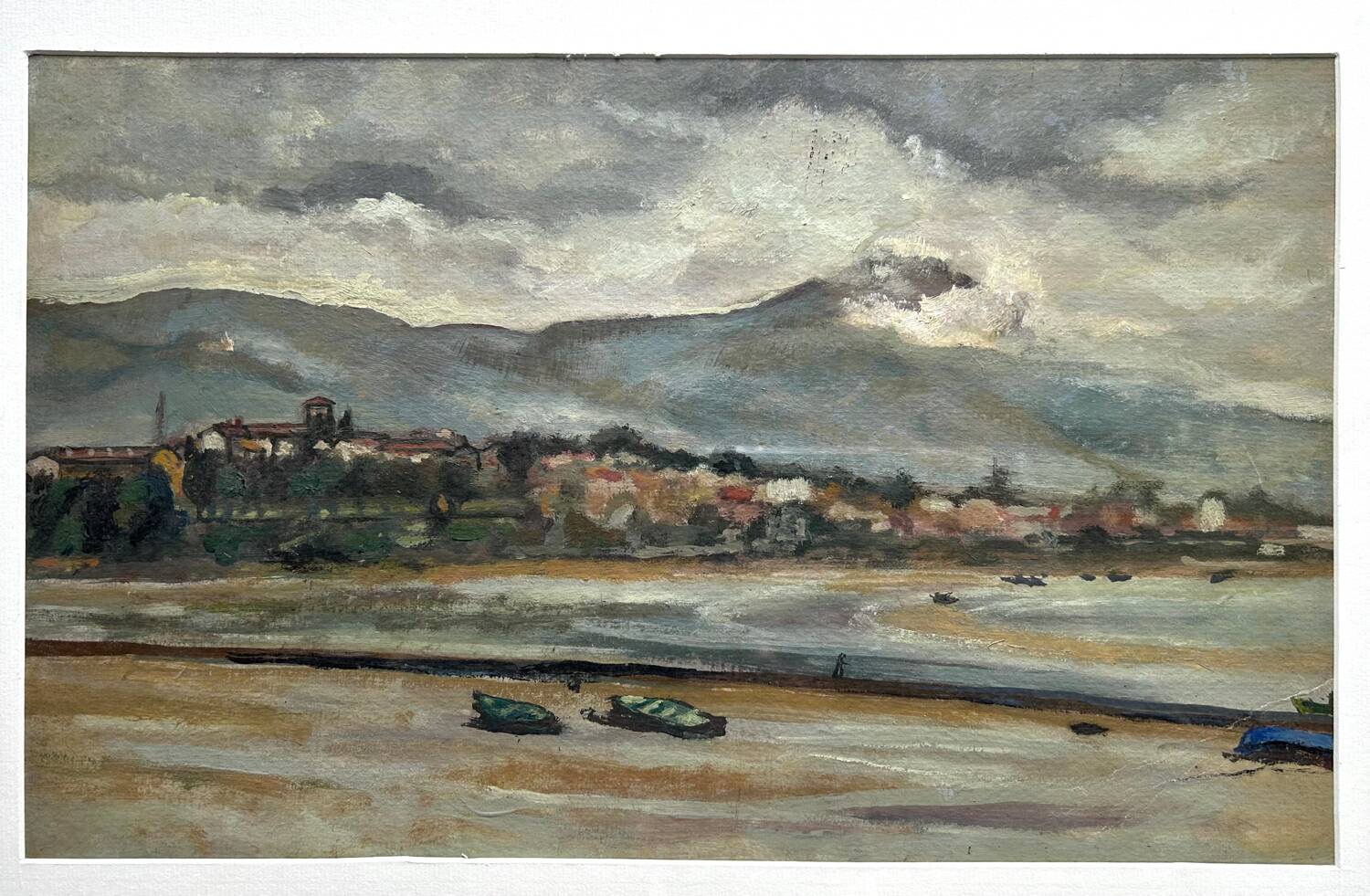 Marine Payage de Bretagne, M. Tassart, oil on cardboard 1964