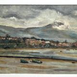 Marine Payage de Bretagne, M. Tassart, oil on cardboard 1964