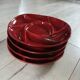 4 antique fondue plates