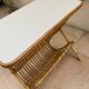 Rattan table.