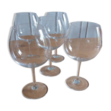 Set of 5 Burgundy glasses in Sèvres crystal