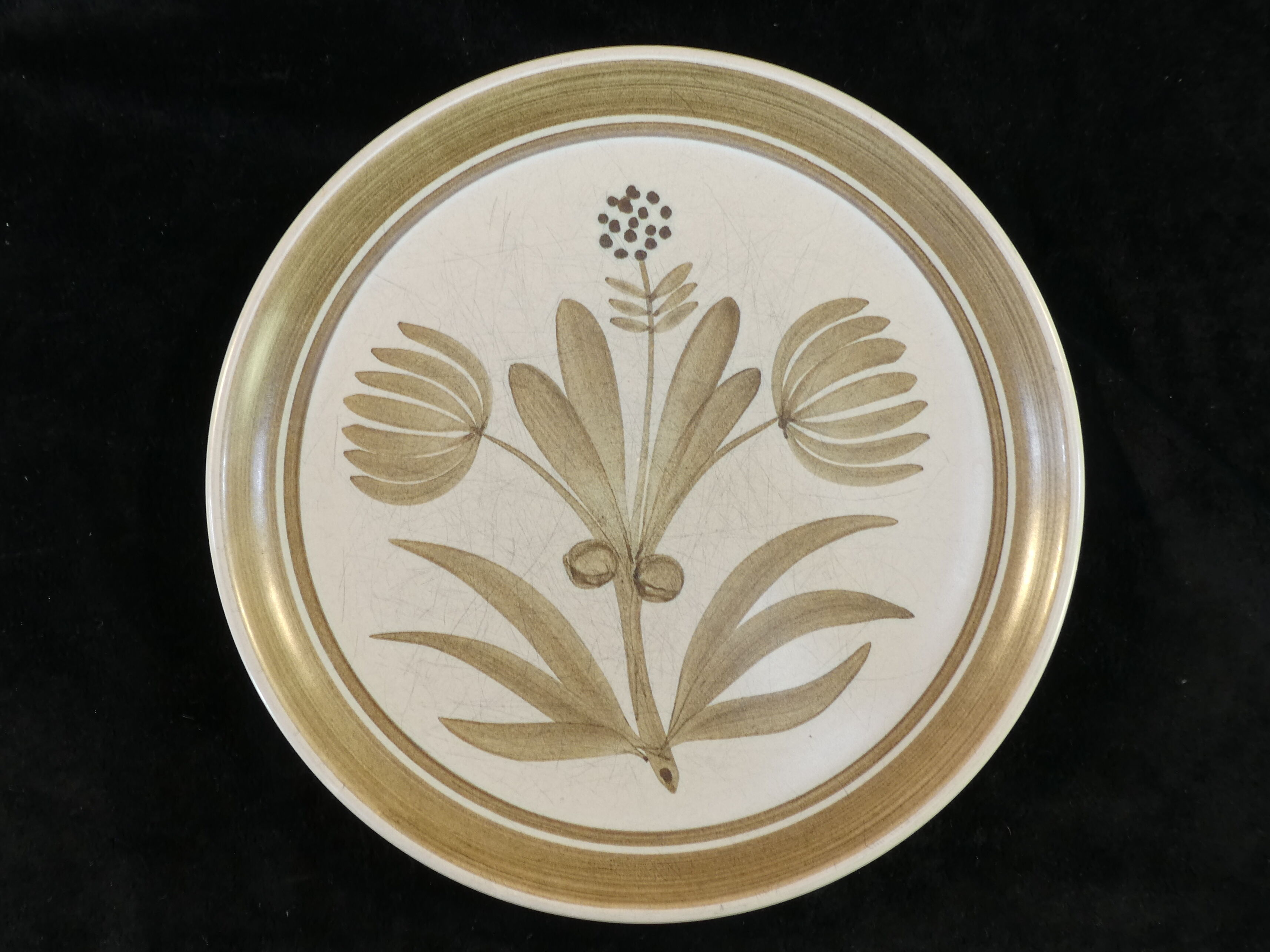 6 flat plates vintage flower decoration Lonchamp