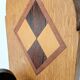 Pair of vintage wooden bookends, checkerboard pattern, 1950s