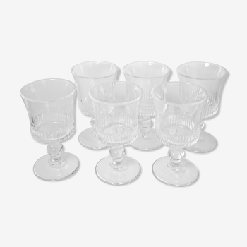 Set of 6 glasses on foot La Rochère