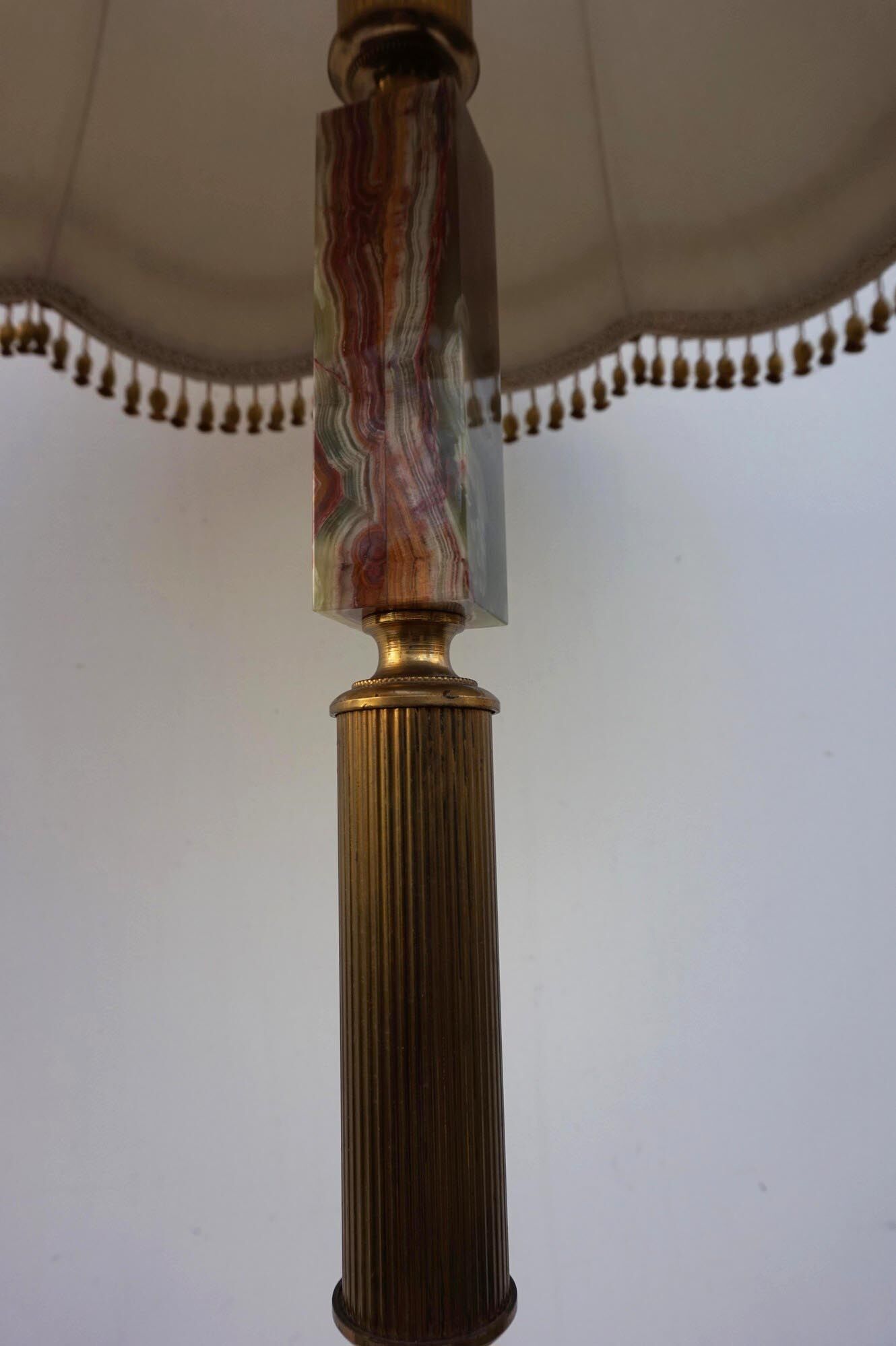Lampadaire onyx & marble, années 1960