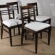 Set of 4 modernist chairs in oak and boucle fabric - 1940