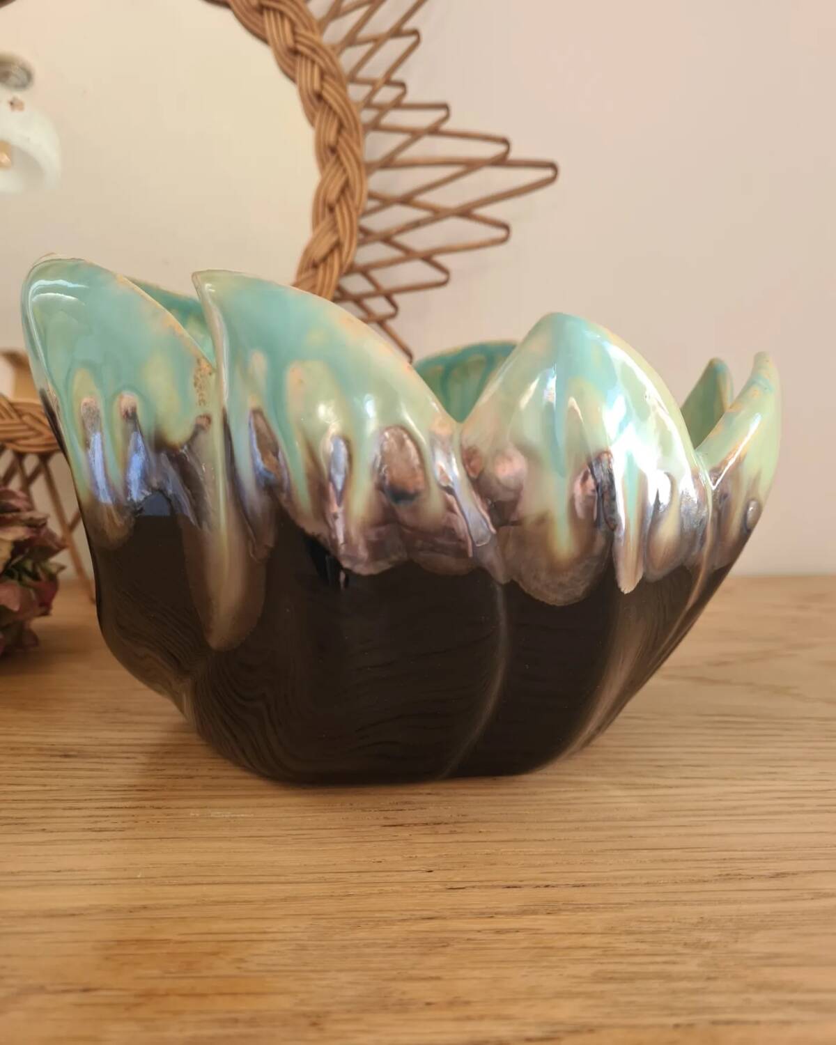 Flame ceramic planter
