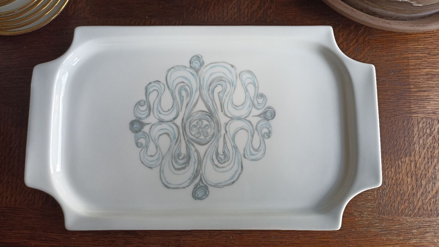 3 Jammet-Seignolles serving dishes in Limoges porcelain. Parable, Turku décor