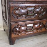Antique Carved Walnut Chest of Drawers, 17th Century