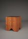 Brutalist solid Teak wood Stool or Side Table. 1990s