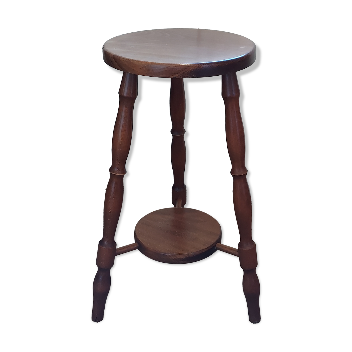 Stool wooden feet turned arts and crafts