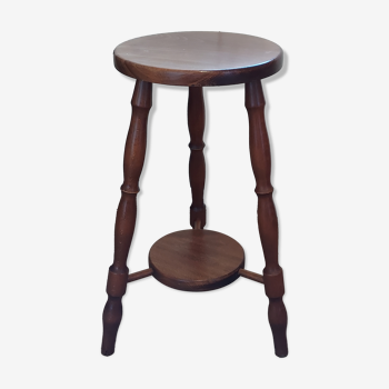 Tabouret pieds bois tourné arts and crafts