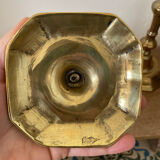 Duo of brass candlesticks