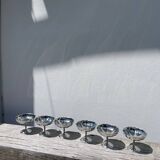 6 large stainless steel bowls 1970