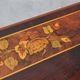 Victorian Walnut Side Table with Inlaid Top and Pierced Scroll Ends, Englan