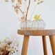 Solid wood stool - saddle