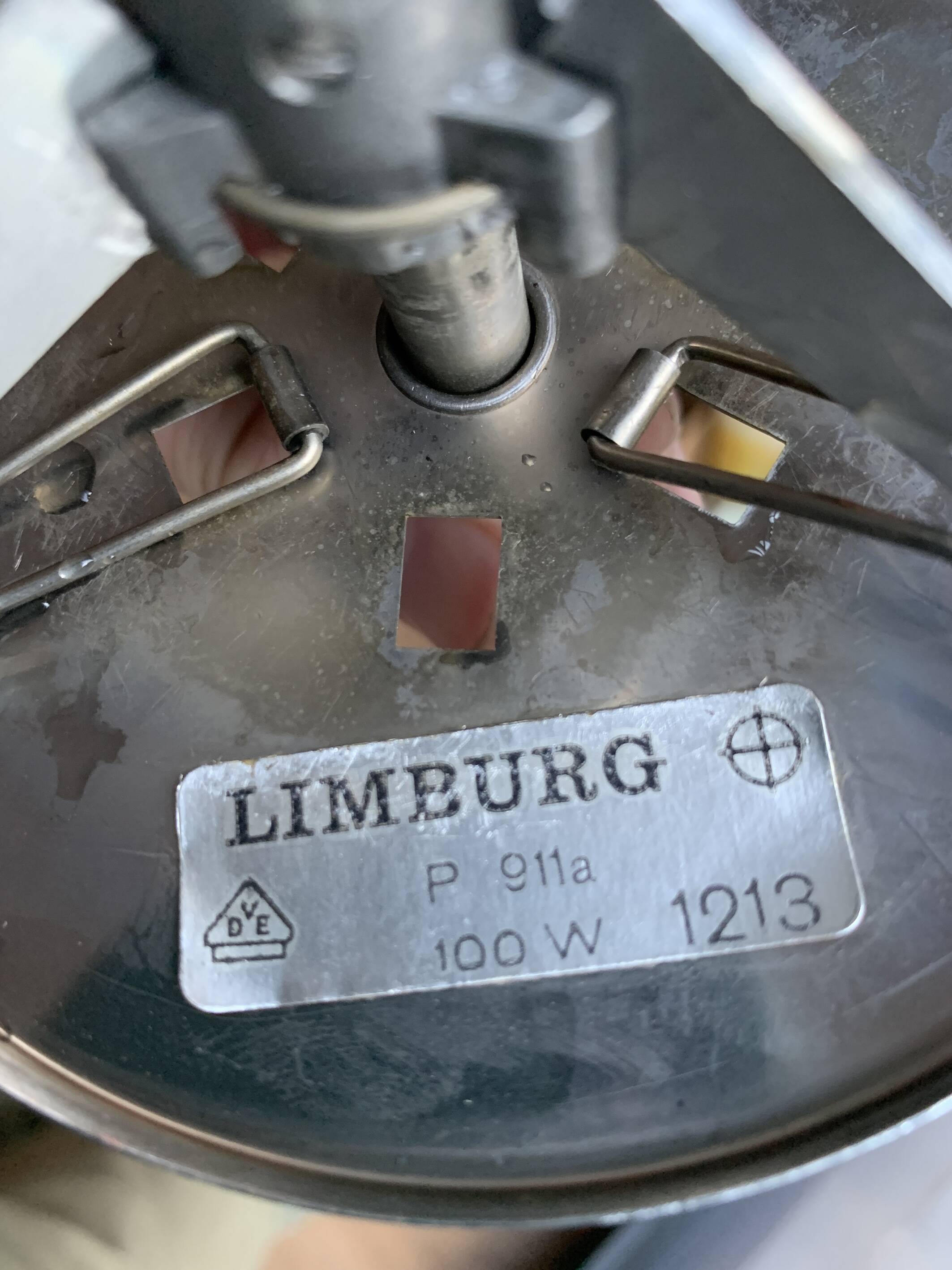 Pair of modernist pendant lights, Glashütte Limburg, Germany