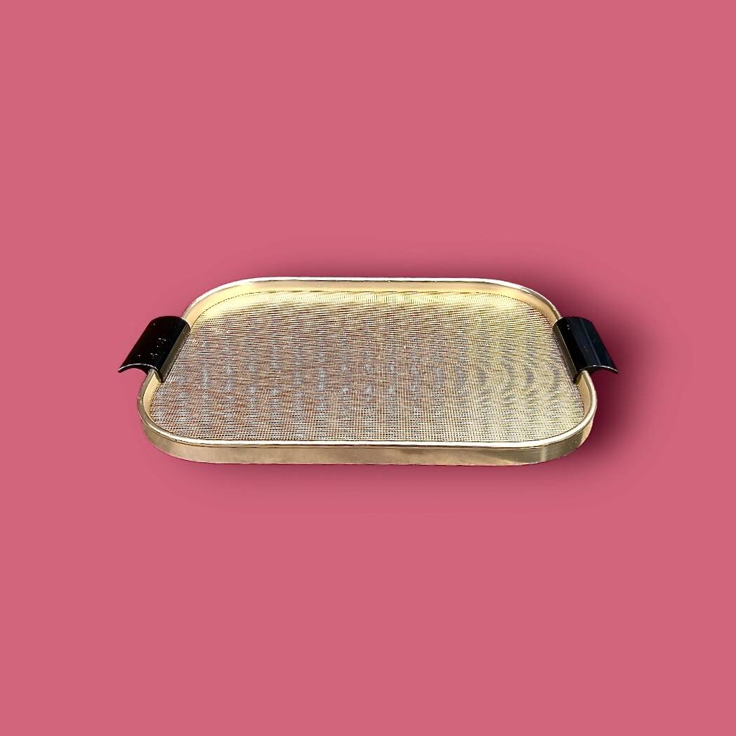 Modernist tray in gold anodized aluminum – Perfect