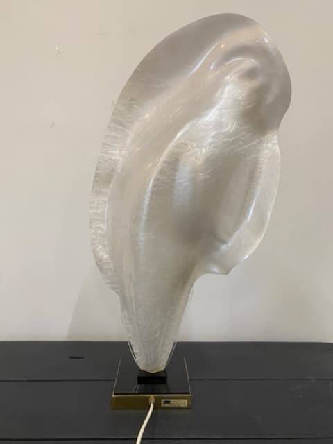 Table lamp in the shape of a seashell, Maison Rougier, 1980
