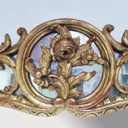 Antique French mirror in gilded wood, Louis XV baroque style (100*66 cm)