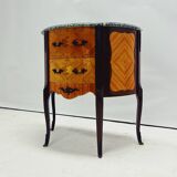 French Mahogany Louis XV Commode with Marble Top