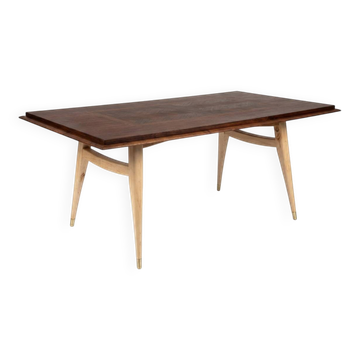 Table avec marqueterie exotique