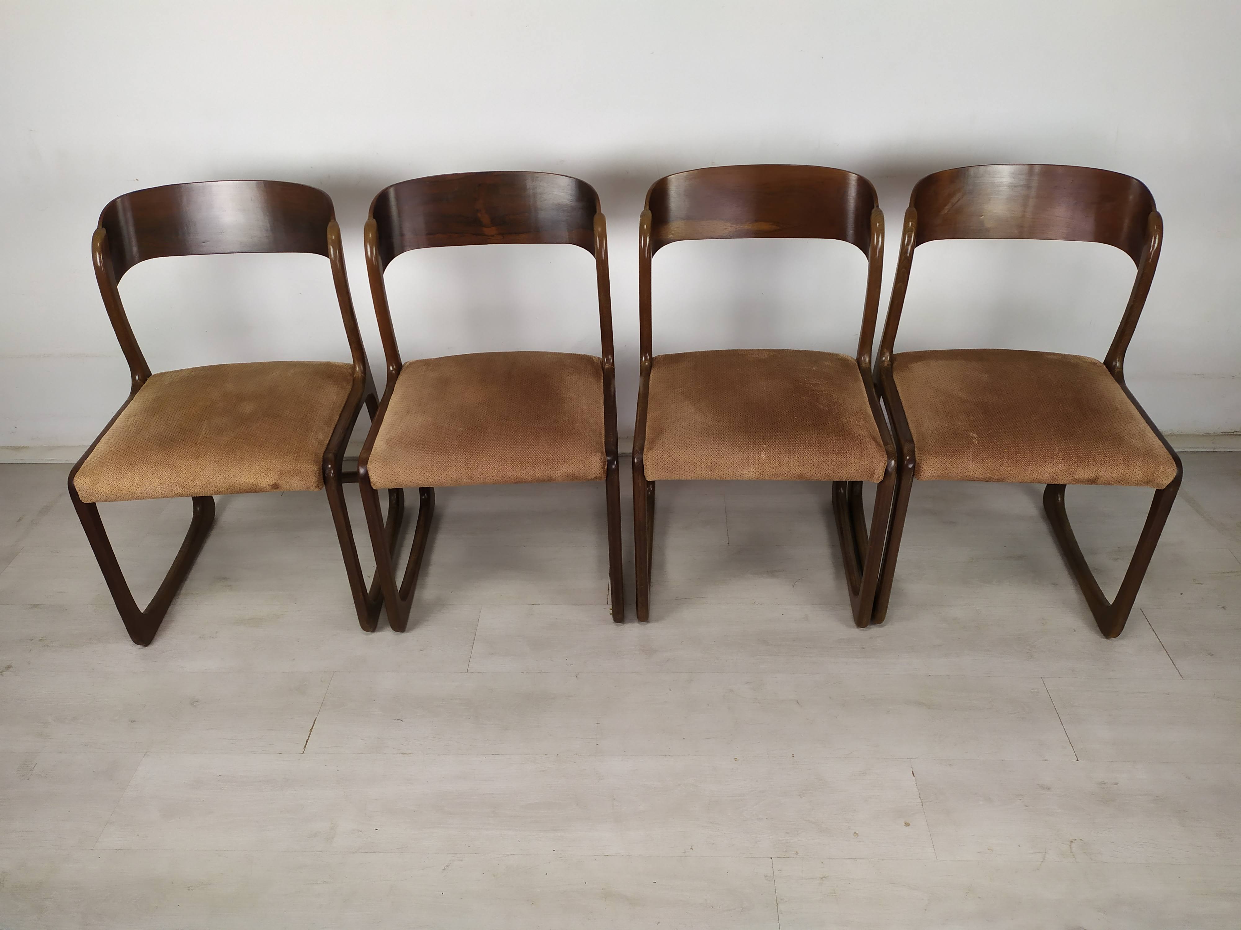 4 baumann sleigh chairs