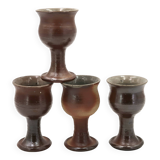 Stoneware coffee cups from Dalloun, La Borne, 1970s