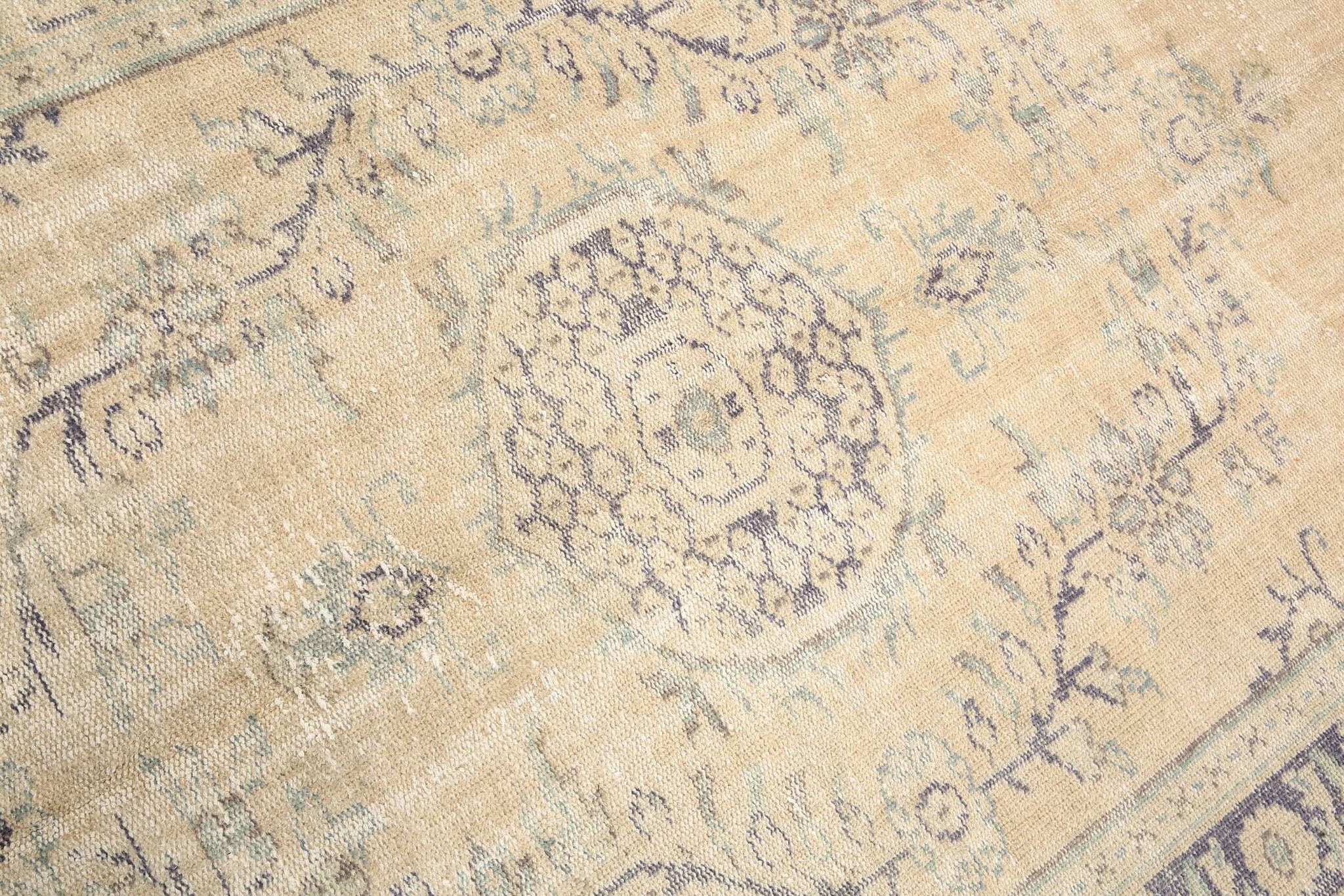 5x9 Beige & Blue Handmade Wool Turkish Rug, 166x272Cm SK 2401 FREE SHIPPING
