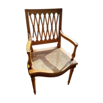 Directory style walnut armchair