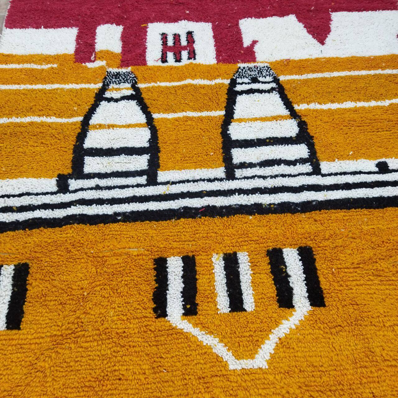 Azilal Berber rug in handmade wool 300 X 215 CM