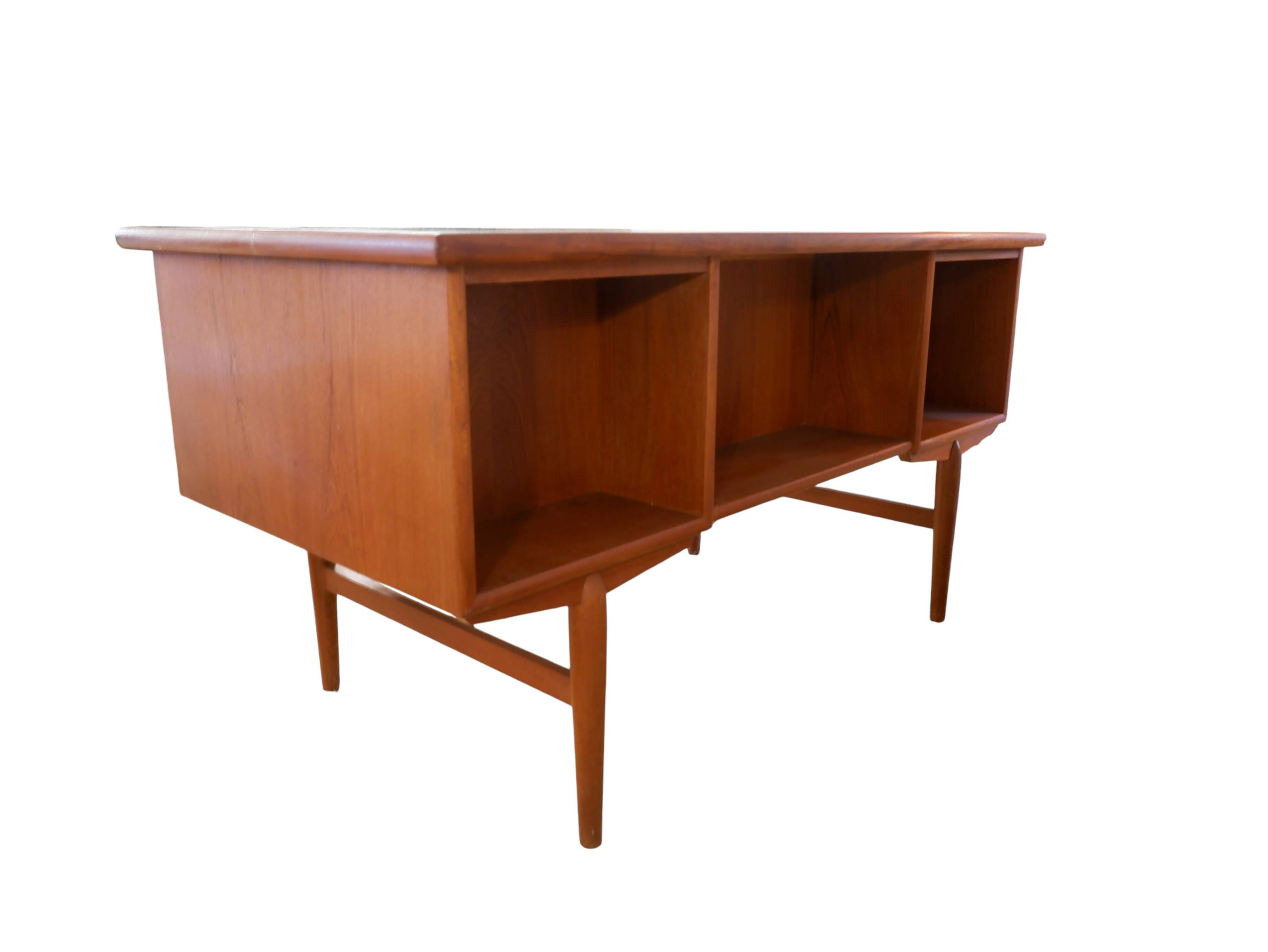 Danish teak writing desk,double-sided 1960s