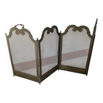 Brass fire screen
