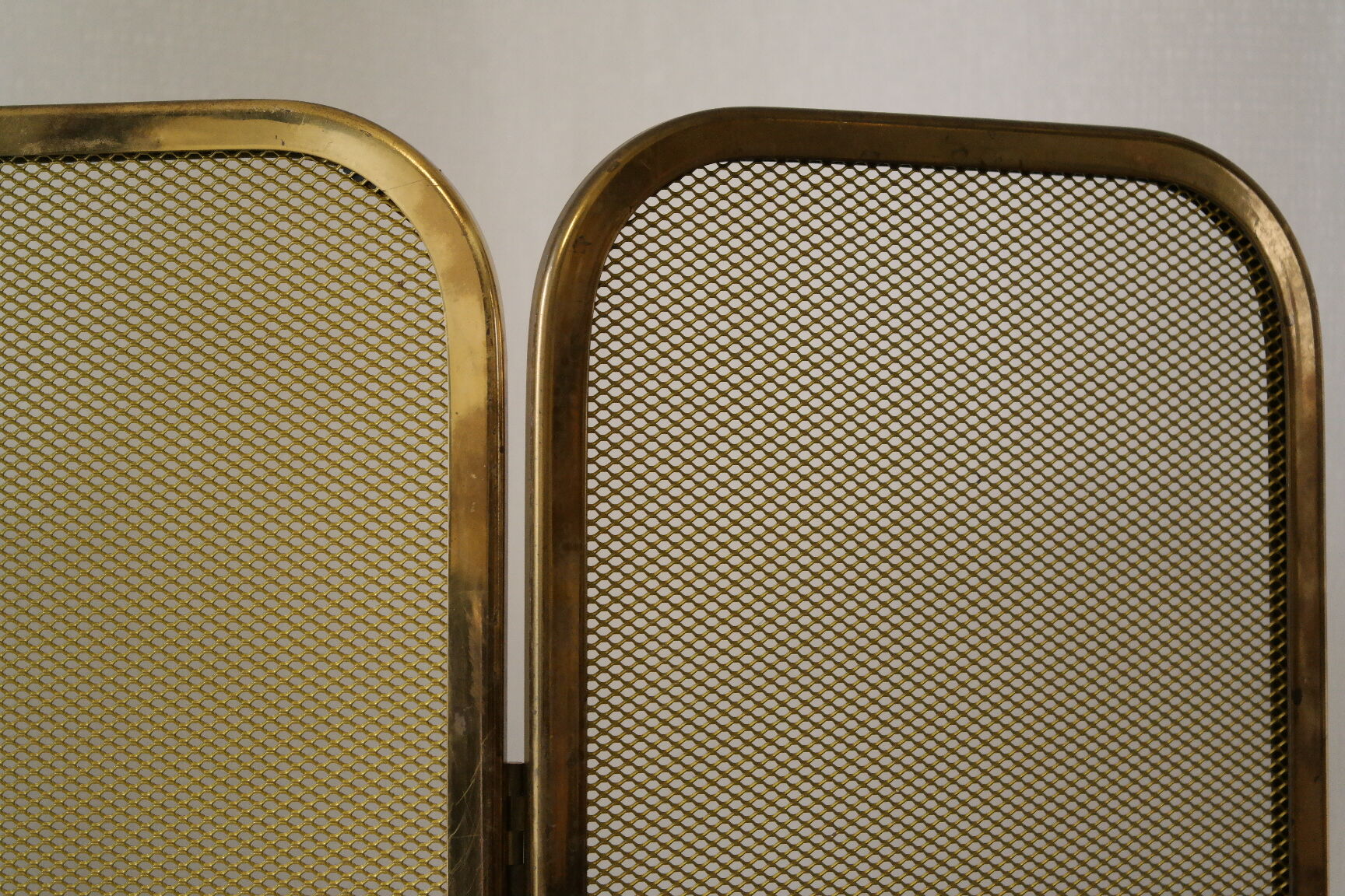 Vintage brass chimney firewall