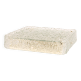 Square glass ice Murano ceiling light, Kaiser, Germany, 1970s