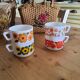 Vintage flower cups