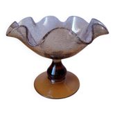Coupe en Verre Soufflé Bullé Riom 1960