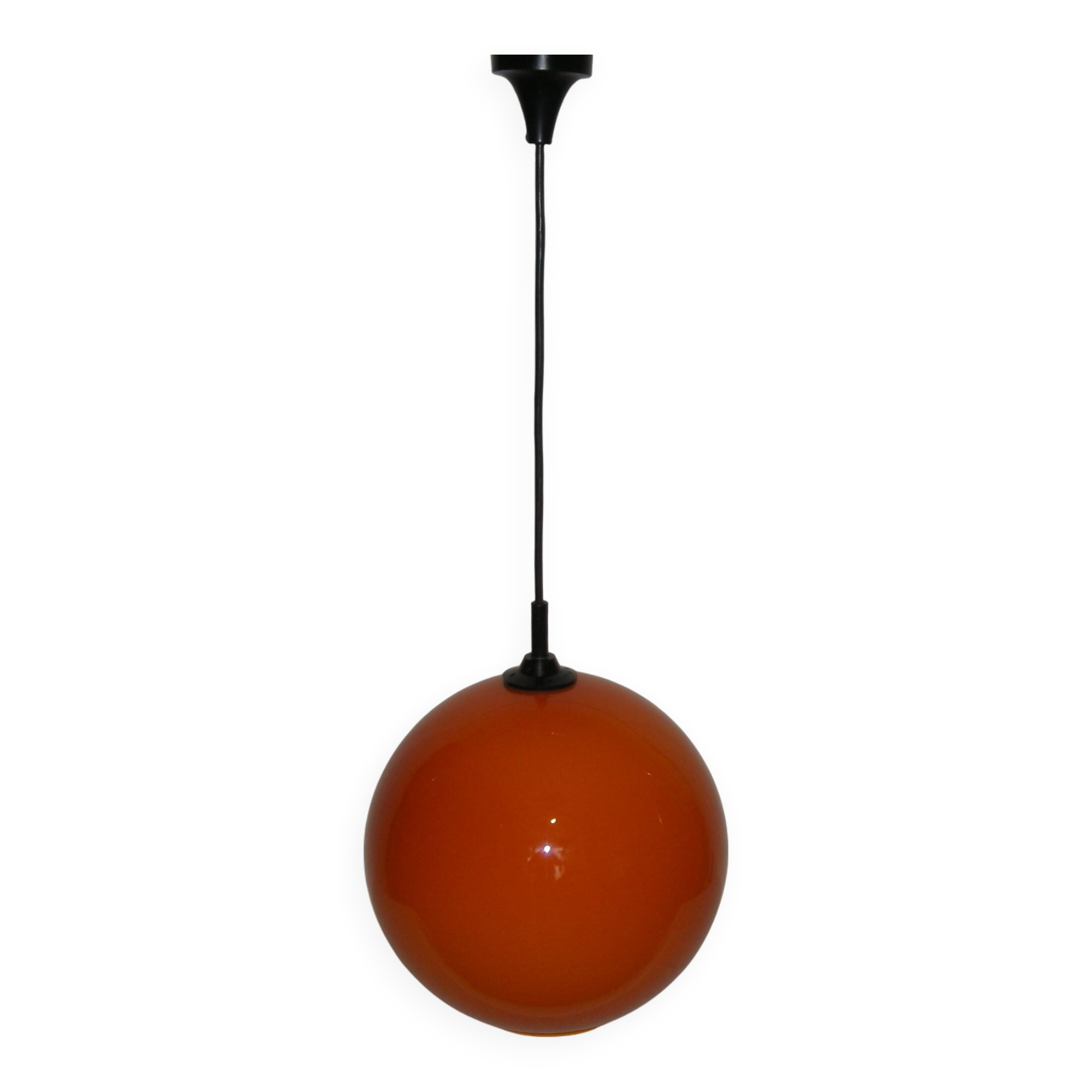 Suspension Boule orange des années 60 - 70