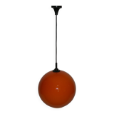 Orange ball pendant light from the 60s and 70s